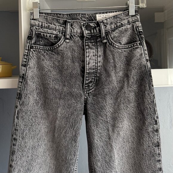 RAG & BONE Alex High Rise Straight-Harley Slim Fit Grey Jean Size 23 - Picture 2 of 12